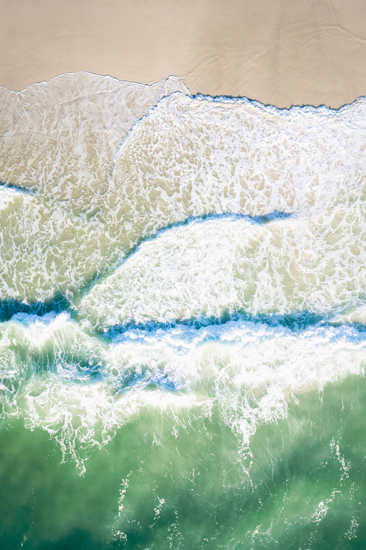 Pottsville Beach Aerial Wave Print