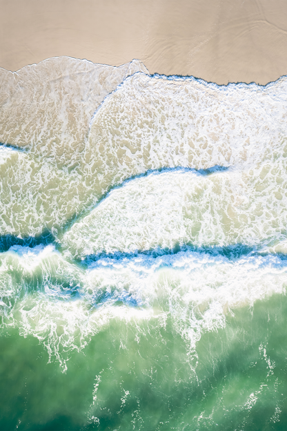 Pottsville Beach Aerial Wave Print