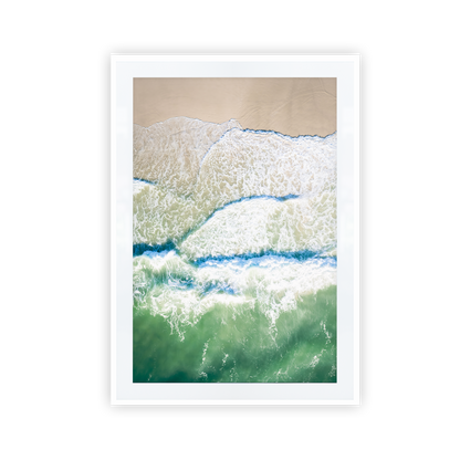 Pottsville Beach Aerial Wave Print